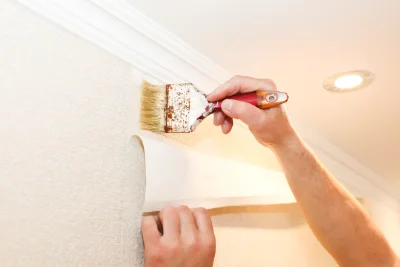 Pose de papier peint à la Résie-Saint-Martin — revêtements muraux et toiles de verre